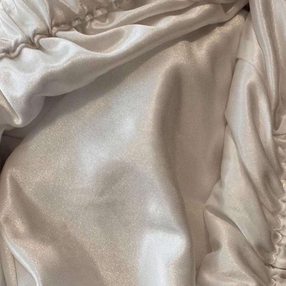 White Textured Lounge Pants - Picture 4 of 5